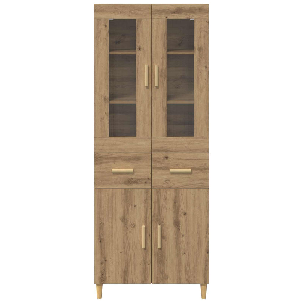 vidaXL Highboard z szufladą Dąb rzemieślniczy 69,5 x 34 x 180 cm