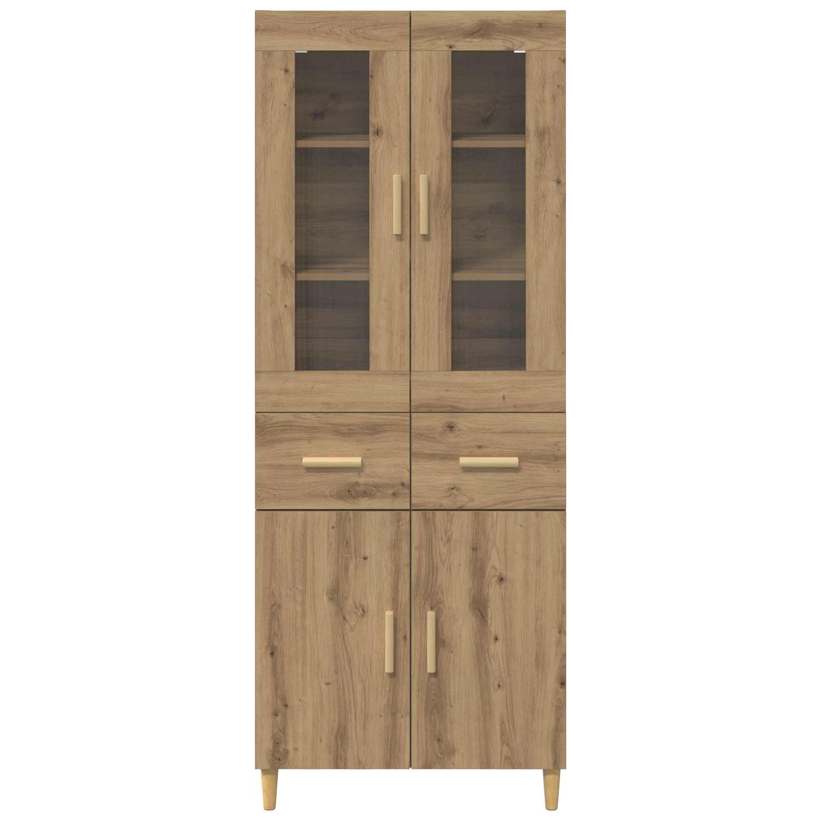 vidaXL Highboard z szufladą Dąb rzemieślniczy 69,5 x 34 x 180 cm