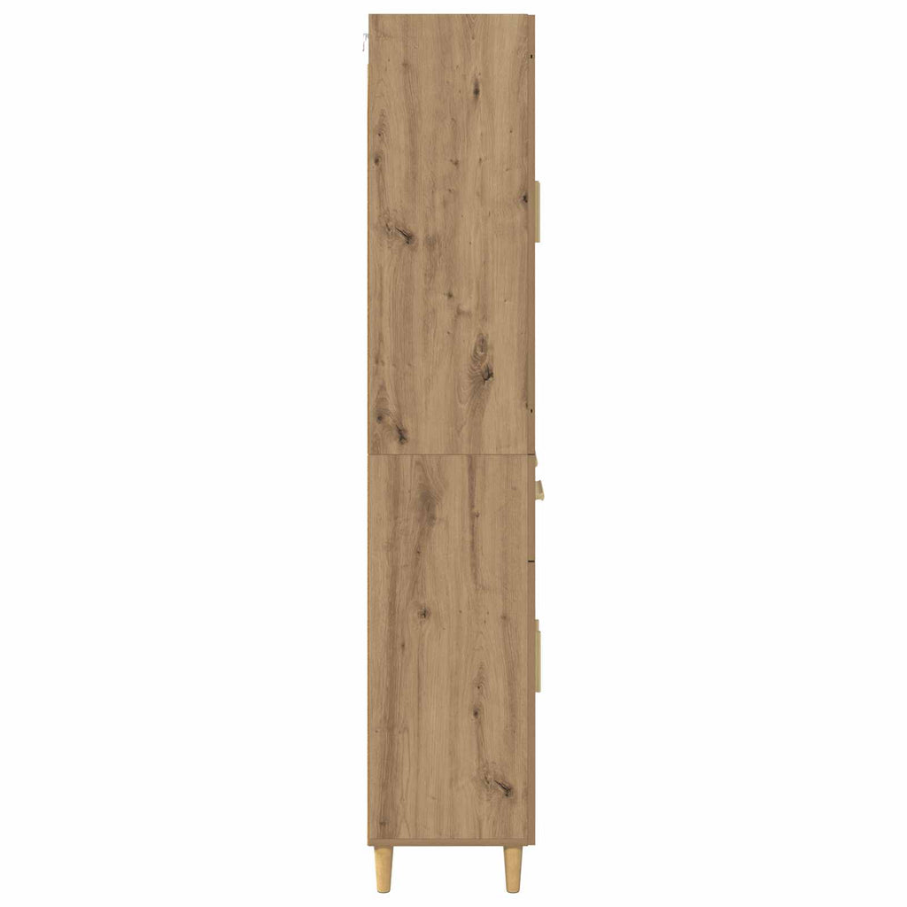 vidaXL Highboard z szufladą Dąb rzemieślniczy 69,5 x 34 x 180 cm
