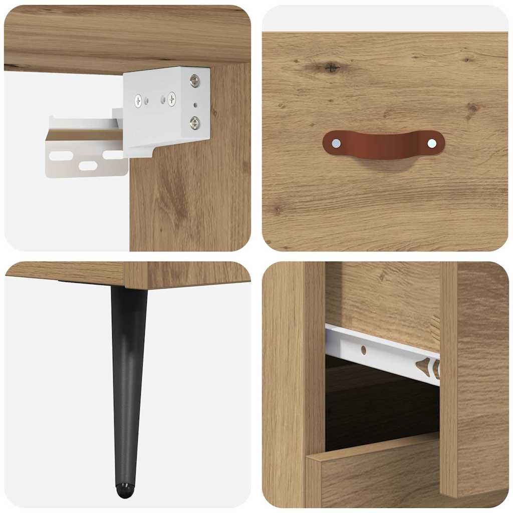 vidaXL Highboard z szufladą Dąb rzemieślniczy 69,5 x 34 x 180 cm