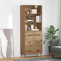 vidaXL Highboard z szufladą Dąb rzemieślniczy 69,5 x 34 x 180 cm