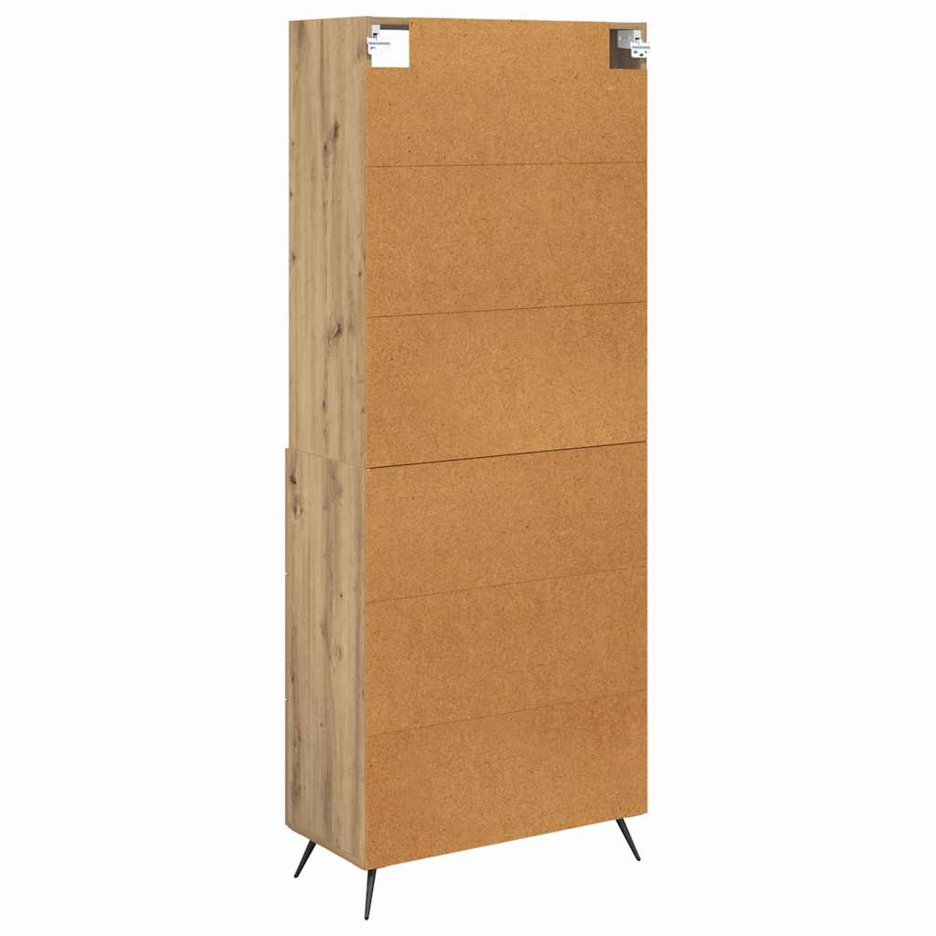 vidaXL Highboard z szufladą Dąb rzemieślniczy 69,5 x 34 x 180 cm
