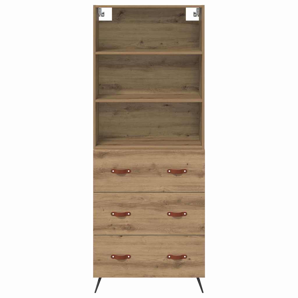 vidaXL Highboard z szufladą Dąb rzemieślniczy 69,5 x 34 x 180 cm