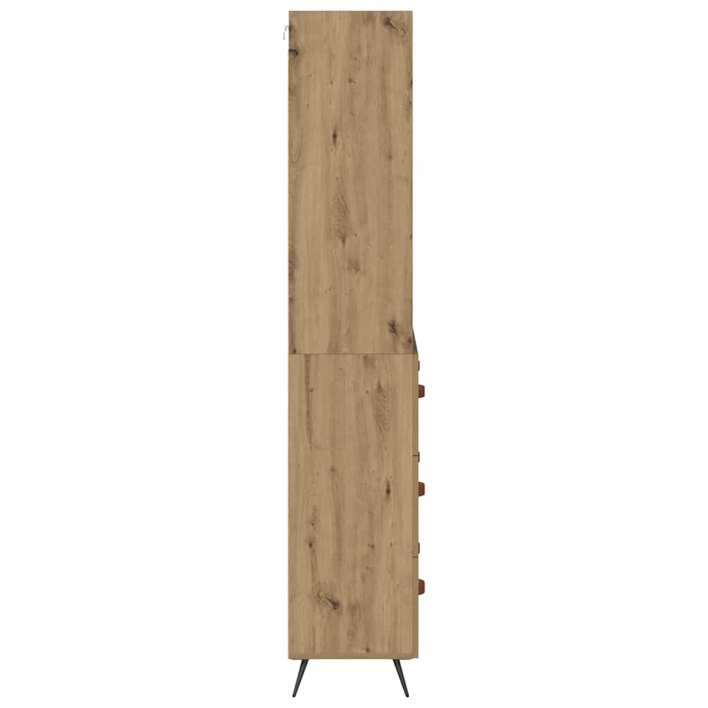 vidaXL Highboard z szufladą Dąb rzemieślniczy 69,5 x 34 x 180 cm