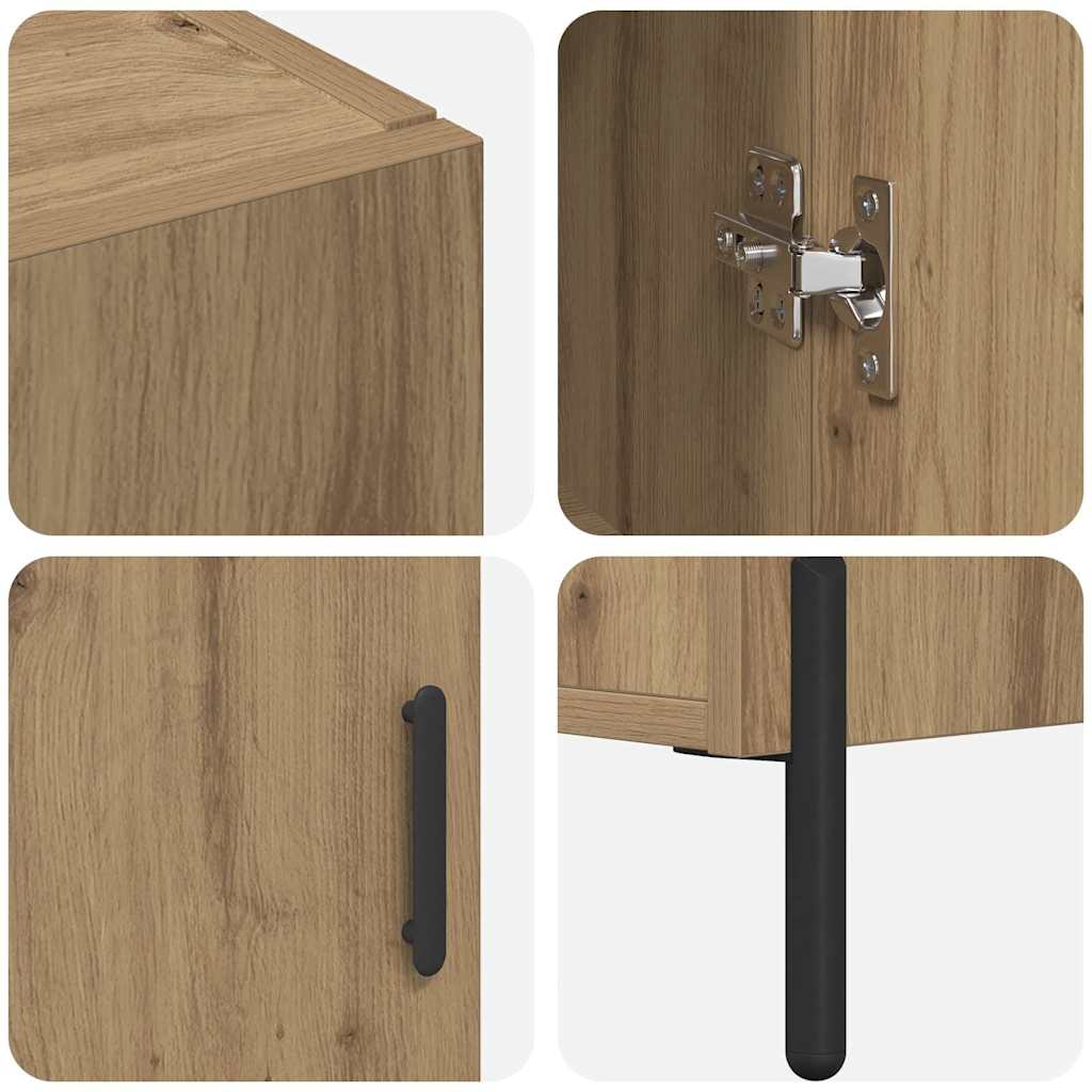 vidaXL Highboard Dąb rzemieślniczy 69,5 x 34 x 180 cm