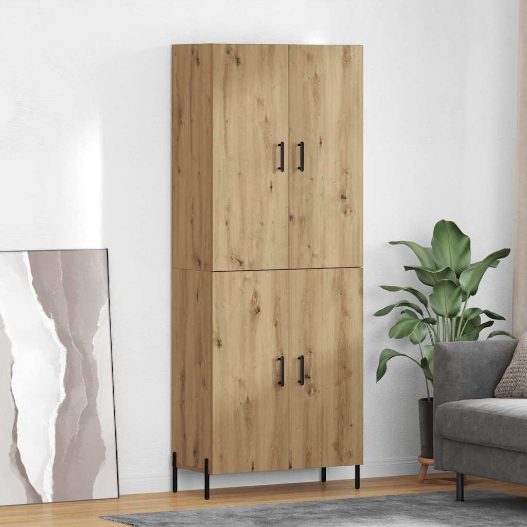 vidaXL Highboard Dąb rzemieślniczy 69,5 x 34 x 180 cm