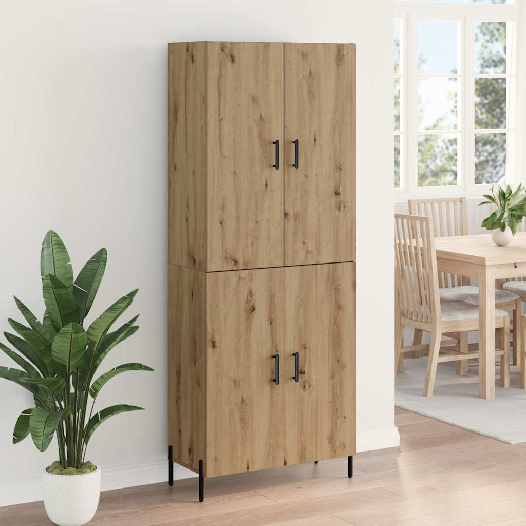 vidaXL Highboard Dąb rzemieślniczy 69,5 x 34 x 180 cm