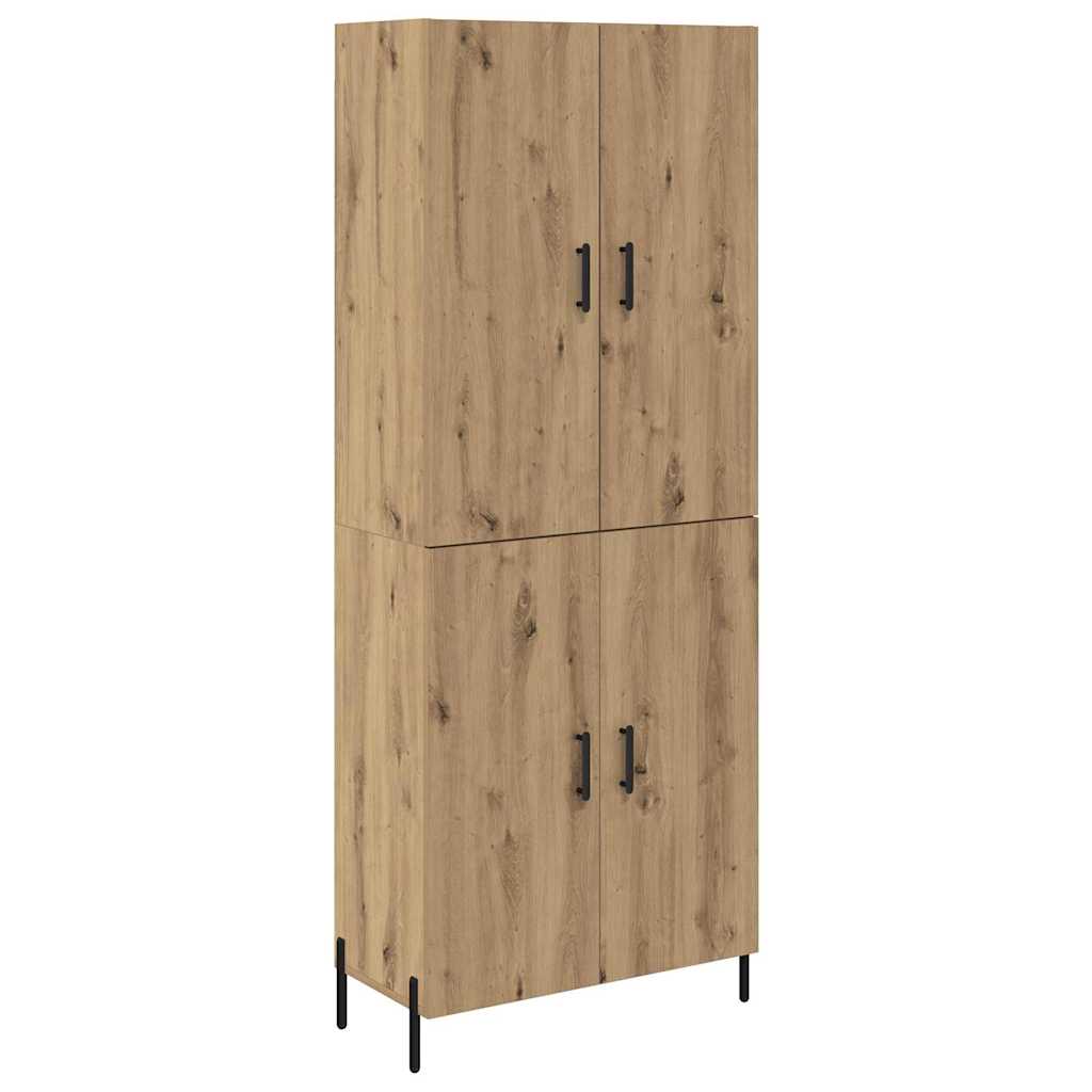 vidaXL Highboard Dąb rzemieślniczy 69,5 x 34 x 180 cm