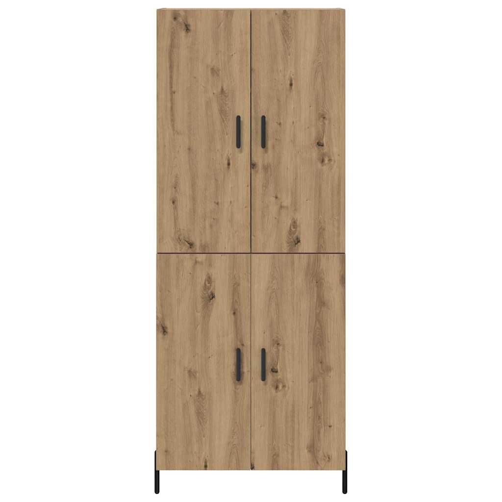 vidaXL Highboard Dąb rzemieślniczy 69,5 x 34 x 180 cm