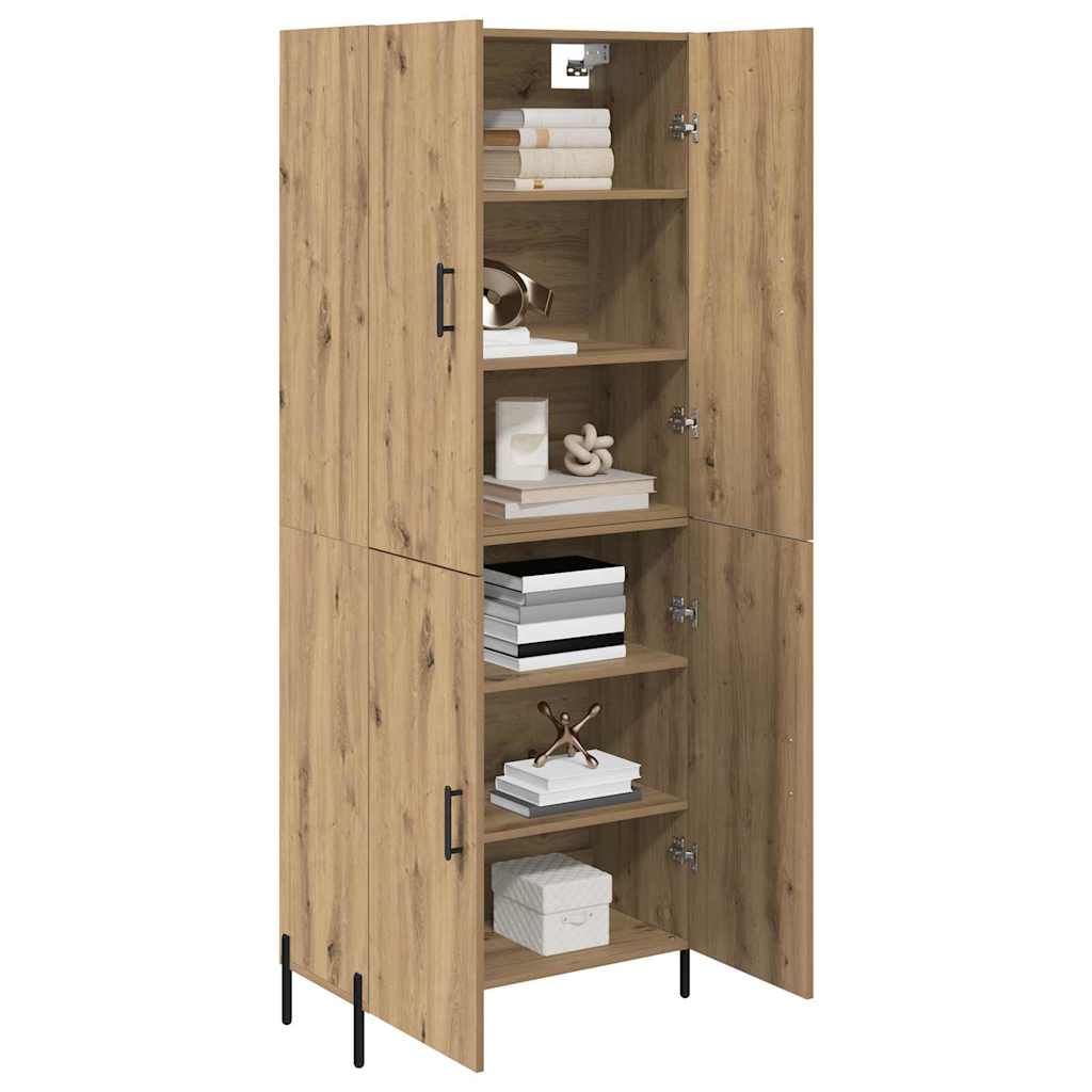 vidaXL Highboard Dąb rzemieślniczy 69,5 x 34 x 180 cm