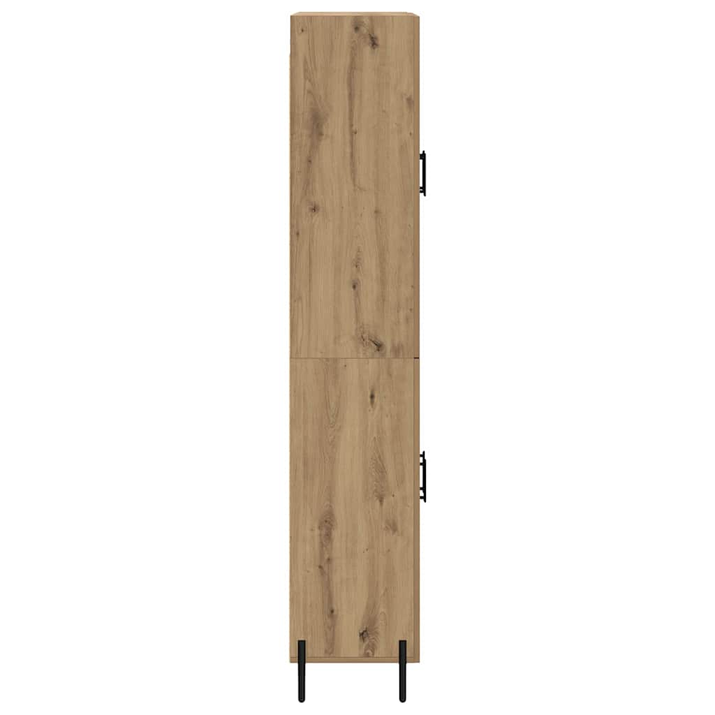 vidaXL Highboard Dąb rzemieślniczy 69,5 x 34 x 180 cm