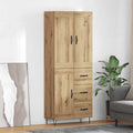 vidaXL Highboard Dąb rzemieślniczy 69,5 x 34 x 180 cm
