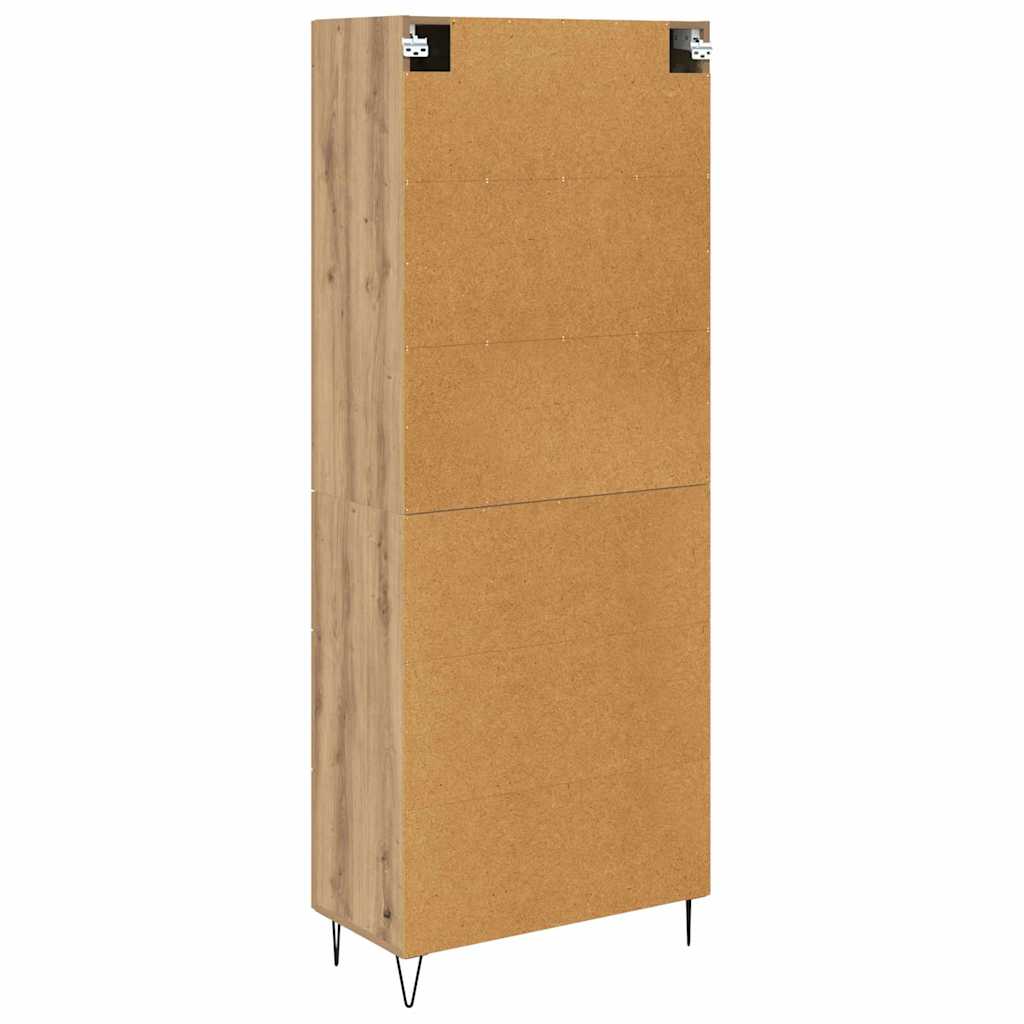 vidaXL Highboard Dąb rzemieślniczy 69,5 x 34 x 180 cm