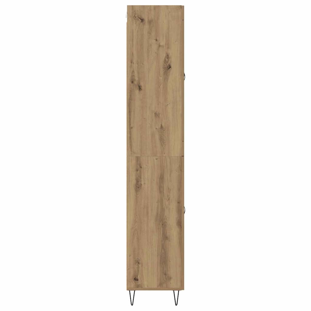 vidaXL Highboard Dąb rzemieślniczy 69,5 x 34 x 180 cm
