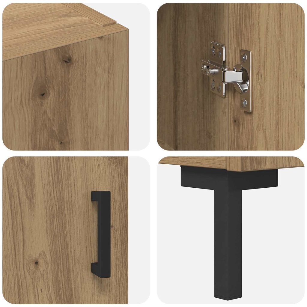 vidaXL Highboard z szufladą Dąb rzemieślniczy 69,5 x 34 x 180 cm