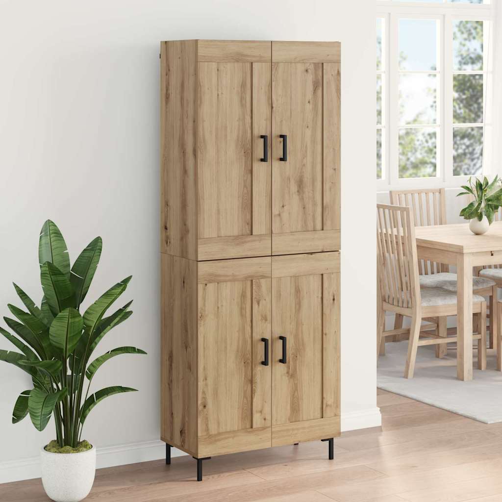 vidaXL Highboard 2 szt. Dąb rzemieślniczy 69,5 x 34 x 180 cm