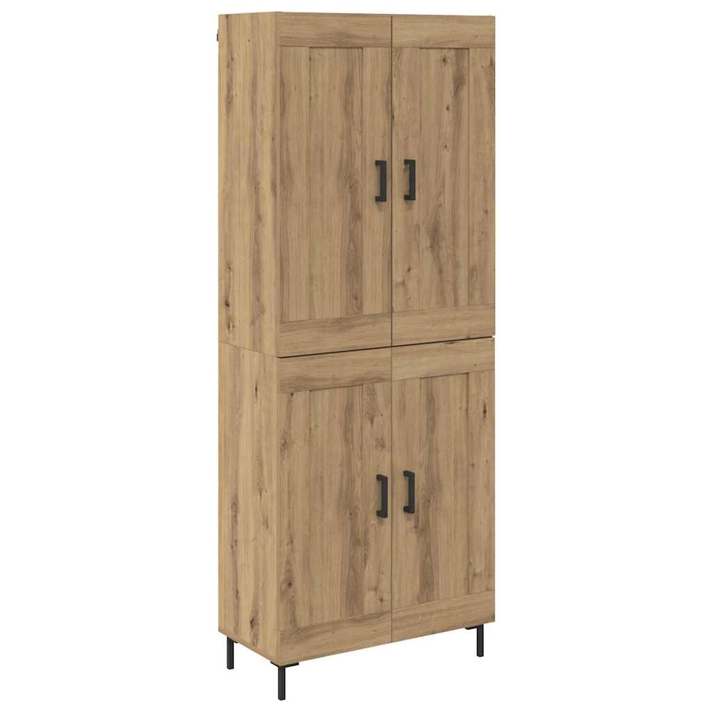 vidaXL Highboard 2 szt. Dąb rzemieślniczy 69,5 x 34 x 180 cm