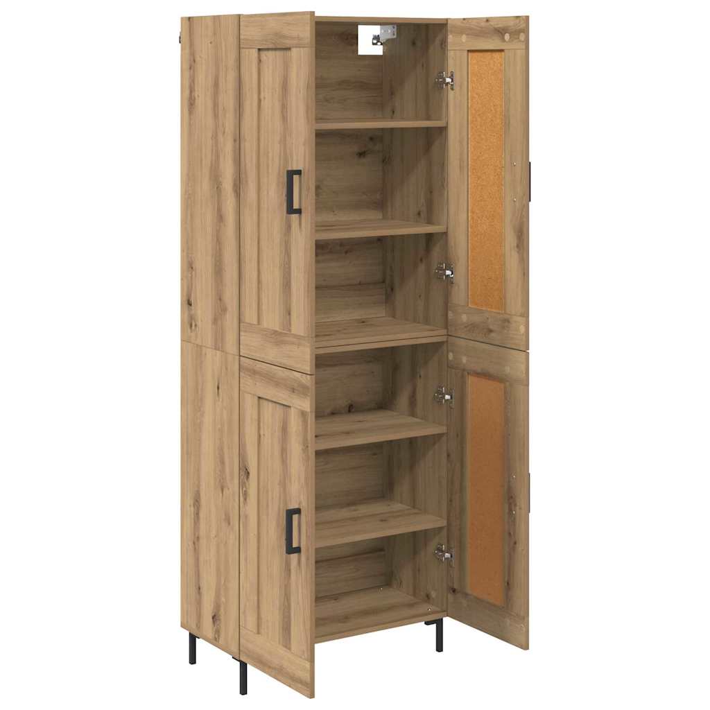 vidaXL Highboard 2 szt. Dąb rzemieślniczy 69,5 x 34 x 180 cm