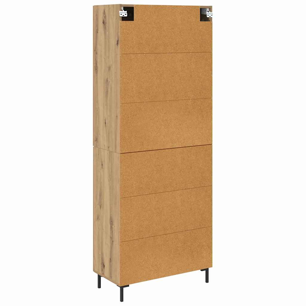vidaXL Highboard 2 szt. Dąb rzemieślniczy 69,5 x 34 x 180 cm