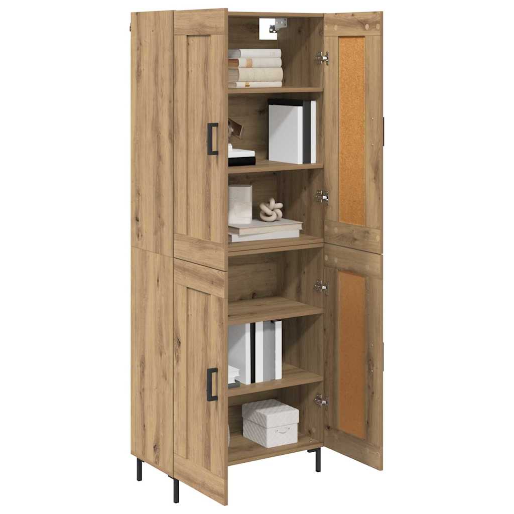 vidaXL Highboard 2 szt. Dąb rzemieślniczy 69,5 x 34 x 180 cm