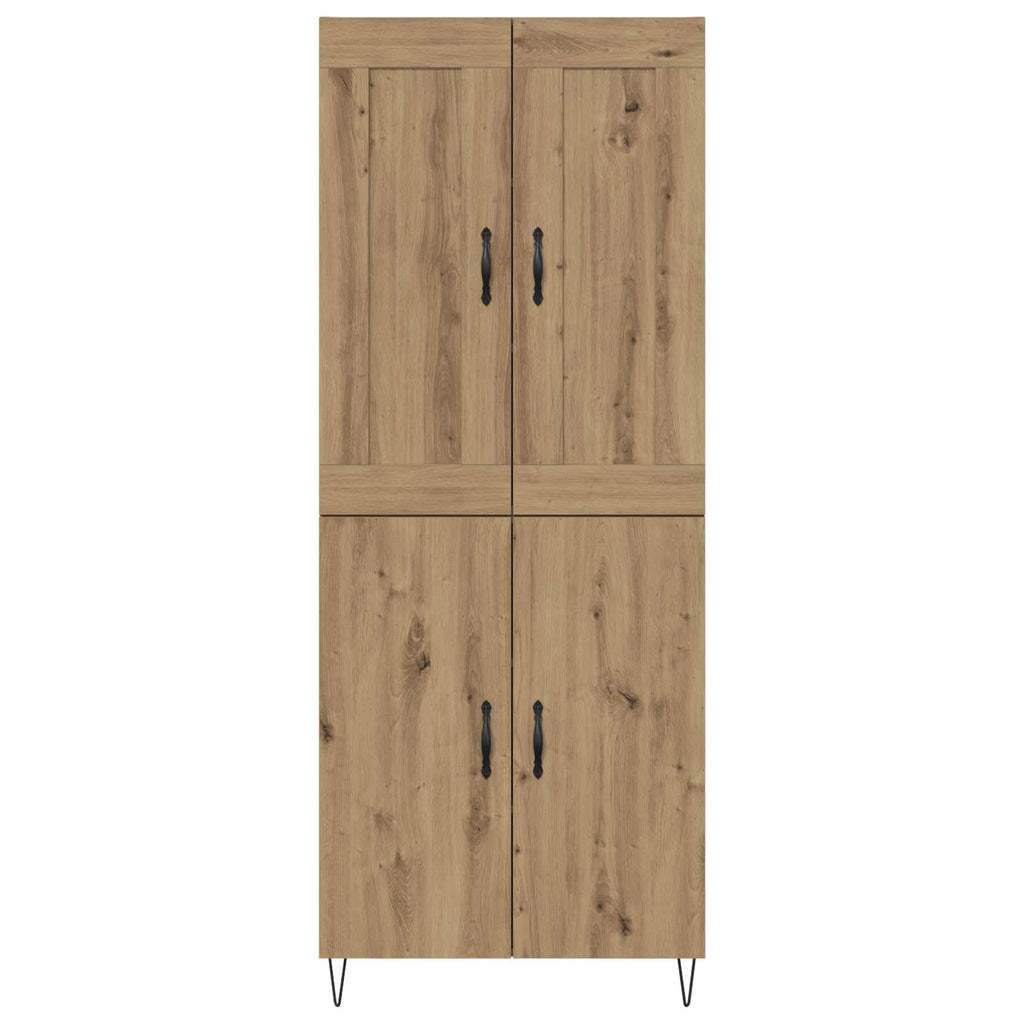 vidaXL Highboard Dąb rzemieślniczy 69,5 x 34 x 180 cm