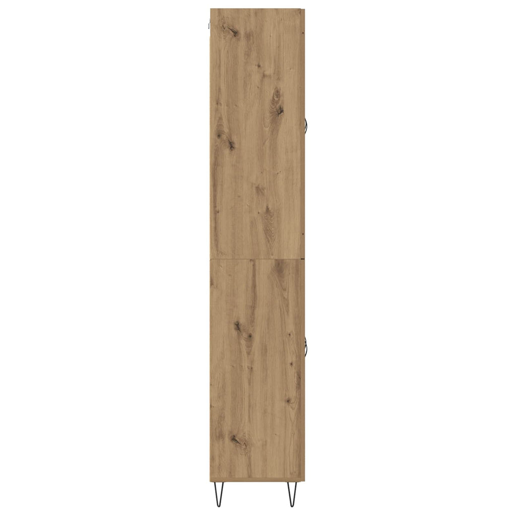 vidaXL Highboard Dąb rzemieślniczy 69,5 x 34 x 180 cm