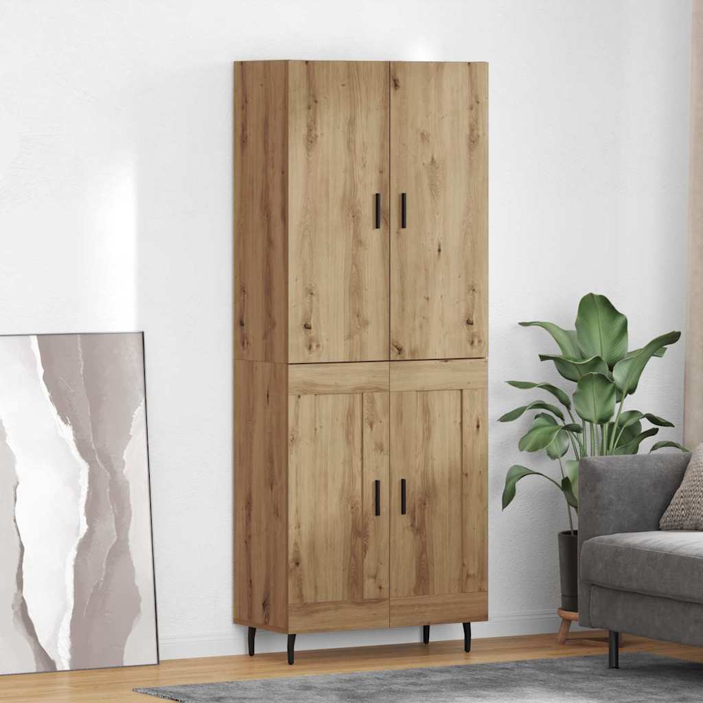 vidaXL Highboard 2 pcs Dąb rzemieślniczy 69,5 x 34 x 180 cm
