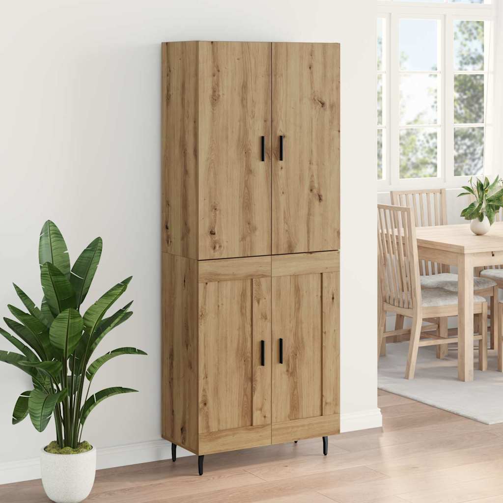 vidaXL Highboard 2 pcs Dąb rzemieślniczy 69,5 x 34 x 180 cm