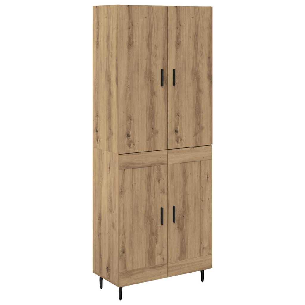 vidaXL Highboard 2 pcs Dąb rzemieślniczy 69,5 x 34 x 180 cm