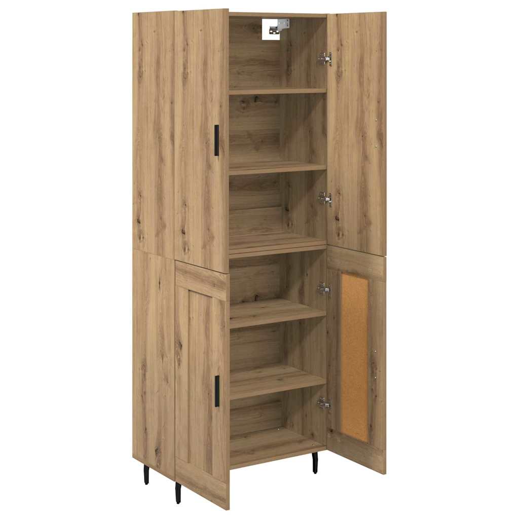 vidaXL Highboard 2 pcs Dąb rzemieślniczy 69,5 x 34 x 180 cm