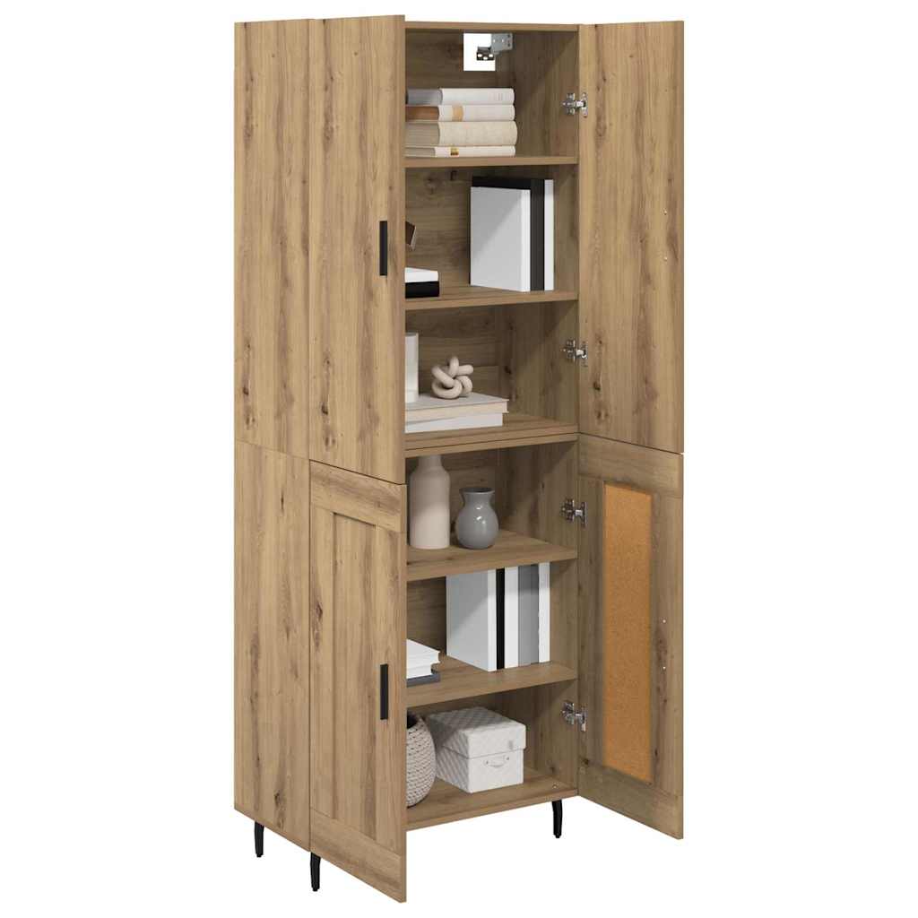 vidaXL Highboard 2 pcs Dąb rzemieślniczy 69,5 x 34 x 180 cm