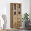 vidaXL Highboard 2 pcs Dąb rzemieślniczy 69,5 x 34 x 180 cm