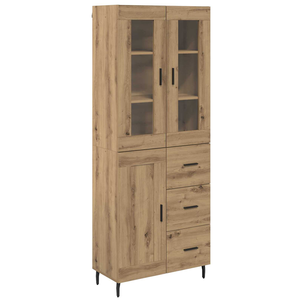 vidaXL Highboard 2 pcs Dąb rzemieślniczy 69,5 x 34 x 180 cm