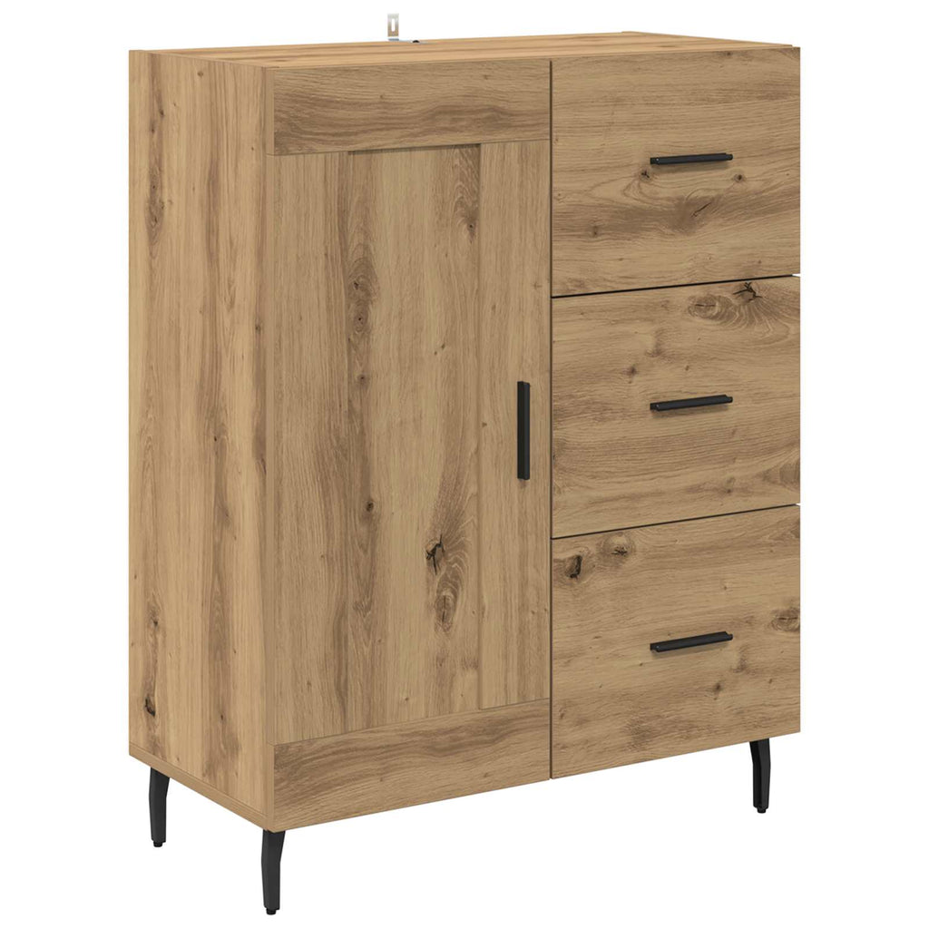 vidaXL Highboard 2 pcs Dąb rzemieślniczy 69,5 x 34 x 180 cm