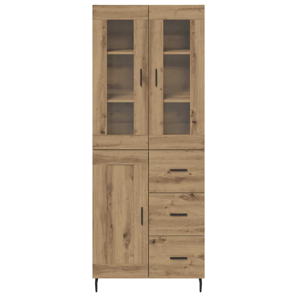 vidaXL Highboard 2 pcs Dąb rzemieślniczy 69,5 x 34 x 180 cm