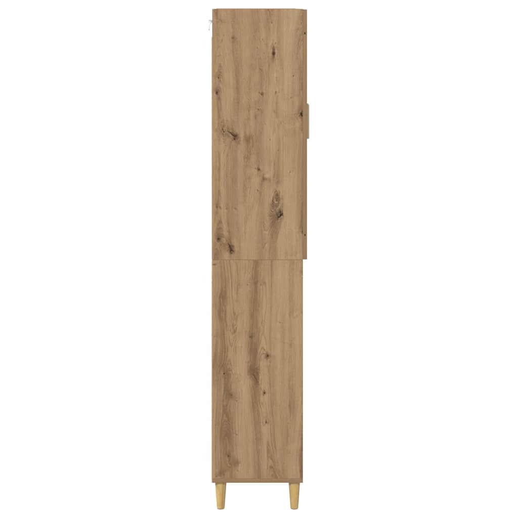 vidaXL Highboard Dąb rzemieślniczy 69,5 x 34 x 180 cm
