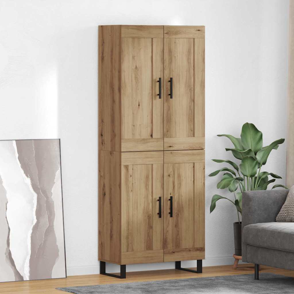 vidaXL Highboard 2 pcs Dąb rzemieślniczy 69,5 x 34 x 180 cm