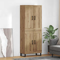 vidaXL Highboard 2 pcs Dąb rzemieślniczy 69,5 x 34 x 180 cm