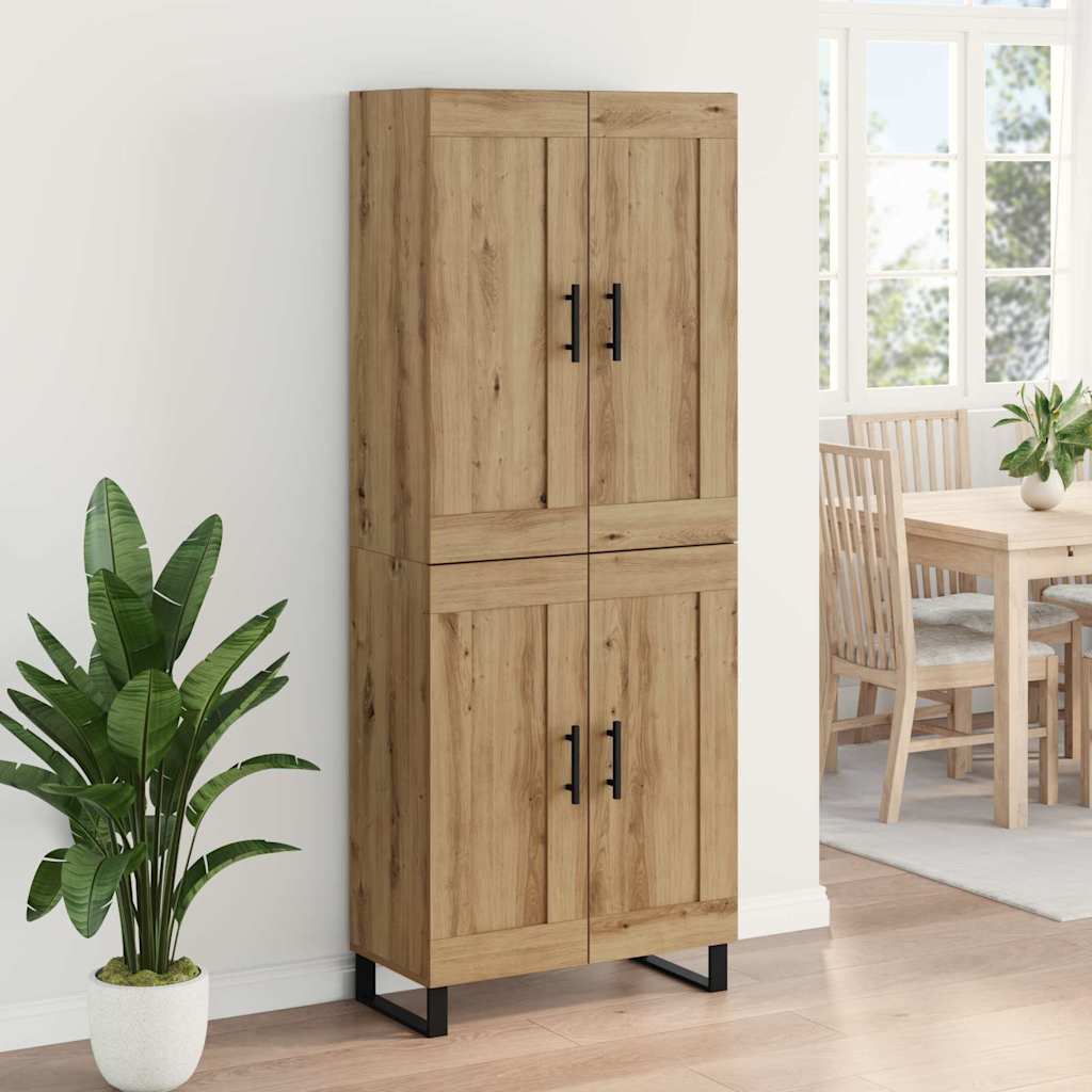 vidaXL Highboard 2 pcs Dąb rzemieślniczy 69,5 x 34 x 180 cm