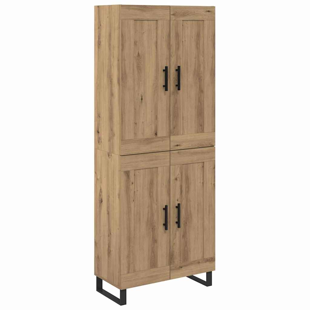 vidaXL Highboard 2 pcs Dąb rzemieślniczy 69,5 x 34 x 180 cm