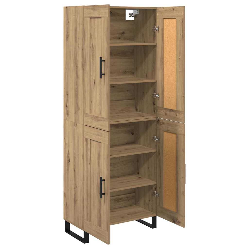 vidaXL Highboard 2 pcs Dąb rzemieślniczy 69,5 x 34 x 180 cm