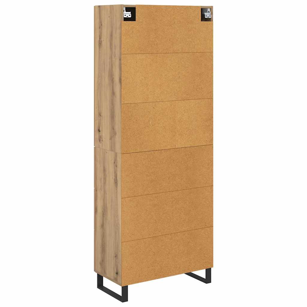 vidaXL Highboard 2 pcs Dąb rzemieślniczy 69,5 x 34 x 180 cm