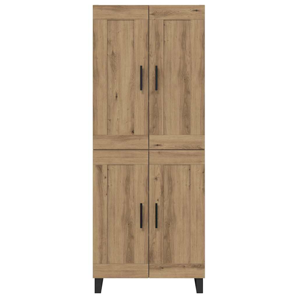 vidaXL Highboard 2 pcs Dąb rzemieślniczy 69,5 x 34 x 180 cm