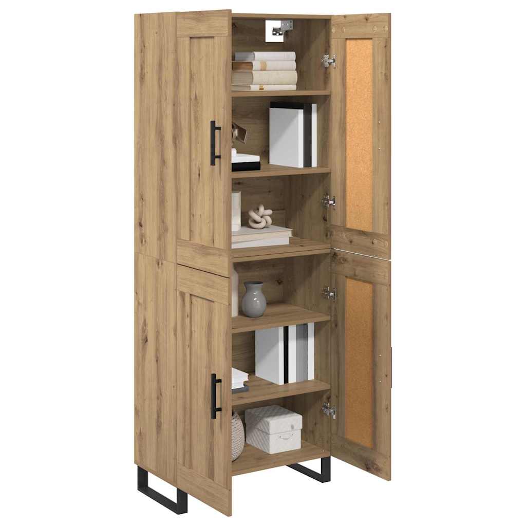 vidaXL Highboard 2 pcs Dąb rzemieślniczy 69,5 x 34 x 180 cm