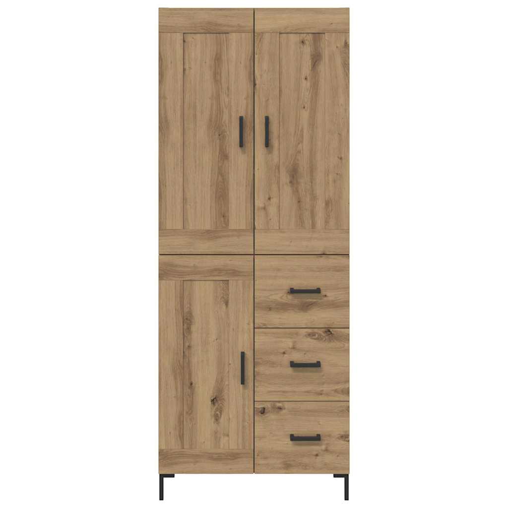 vidaXL Highboard 2 pcs Dąb rzemieślniczy Materiał drewnopochodny
