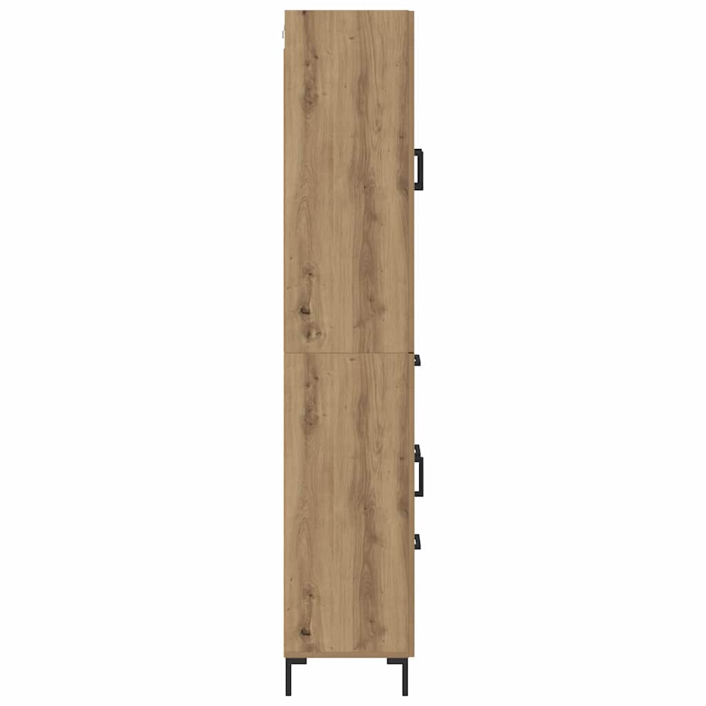 vidaXL Highboard 2 pcs Dąb rzemieślniczy Materiał drewnopochodny