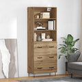 vidaXL Highboard 2 pcs Dąb rzemieślniczy Materiał drewnopochodny