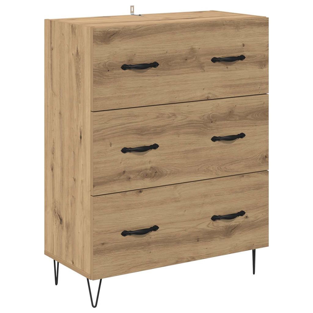 vidaXL Highboard 2 pcs Dąb rzemieślniczy Materiał drewnopochodny