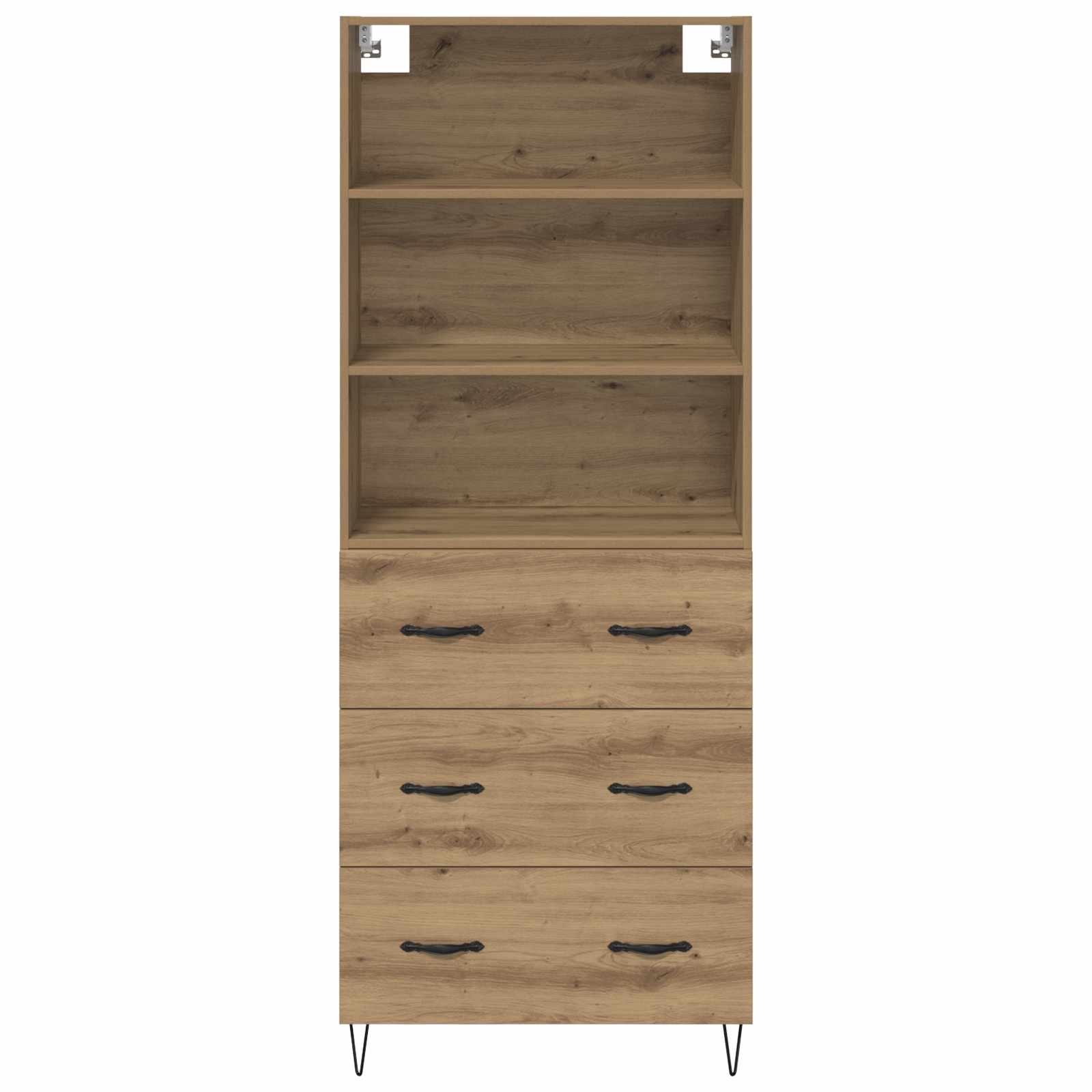 vidaXL Highboard 2 pcs Dąb rzemieślniczy Materiał drewnopochodny