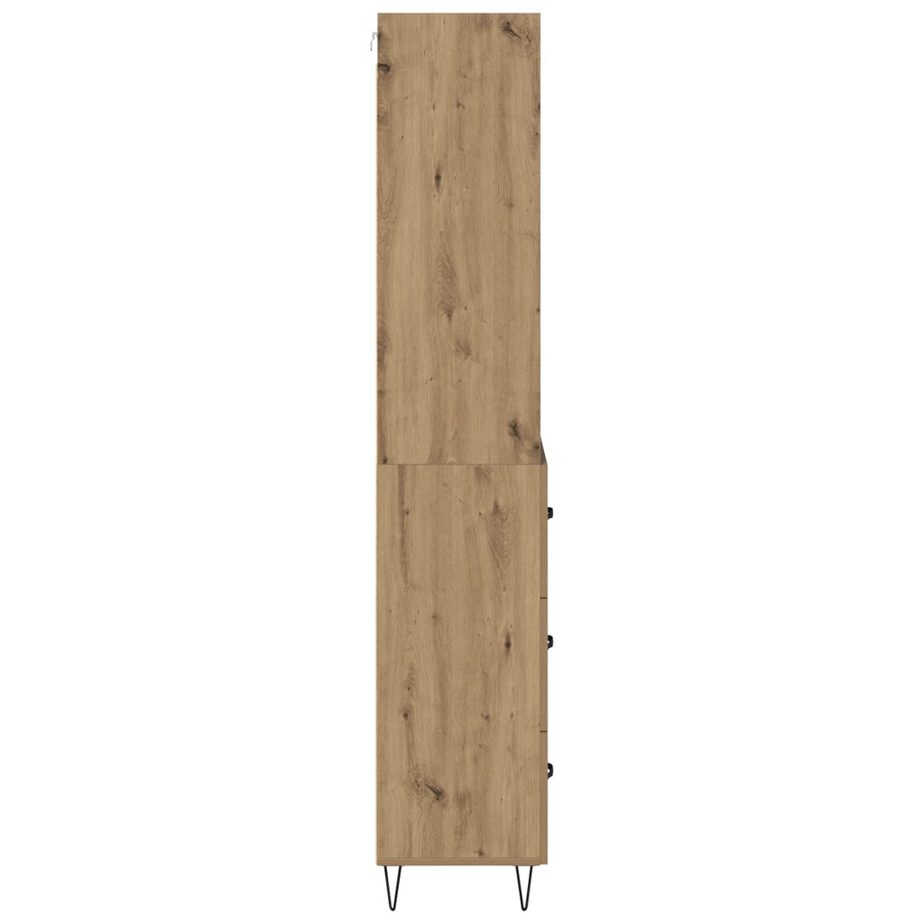 vidaXL Highboard 2 pcs Dąb rzemieślniczy Materiał drewnopochodny